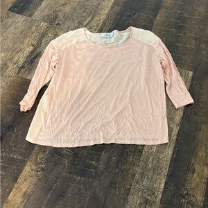 Tibi Blush Pink 3/4 Sleeve Blouse